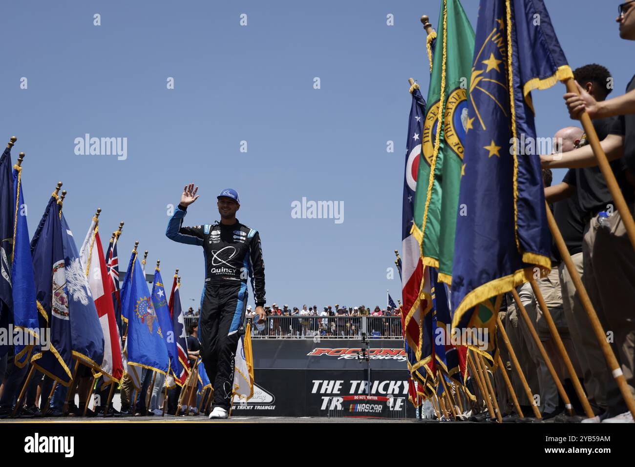 Todd Gilliland si prepara per il Great American Getaway 400 presentato da VISITPA.com a Long Pond, Pennsylvania, USA, Nord America Foto Stock