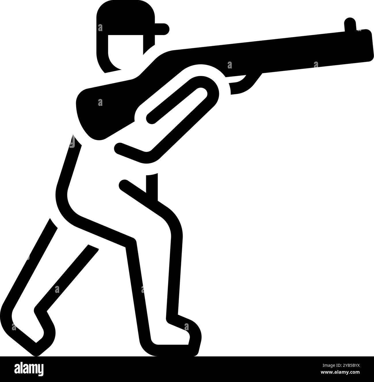 Icona per la caccia, cacciatore Illustrazione Vettoriale