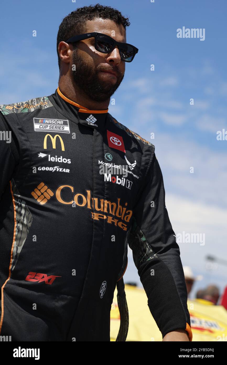 Bubba Wallace si prepara per l'Ally 400 in Libano, TN, USA, Nord America Foto Stock