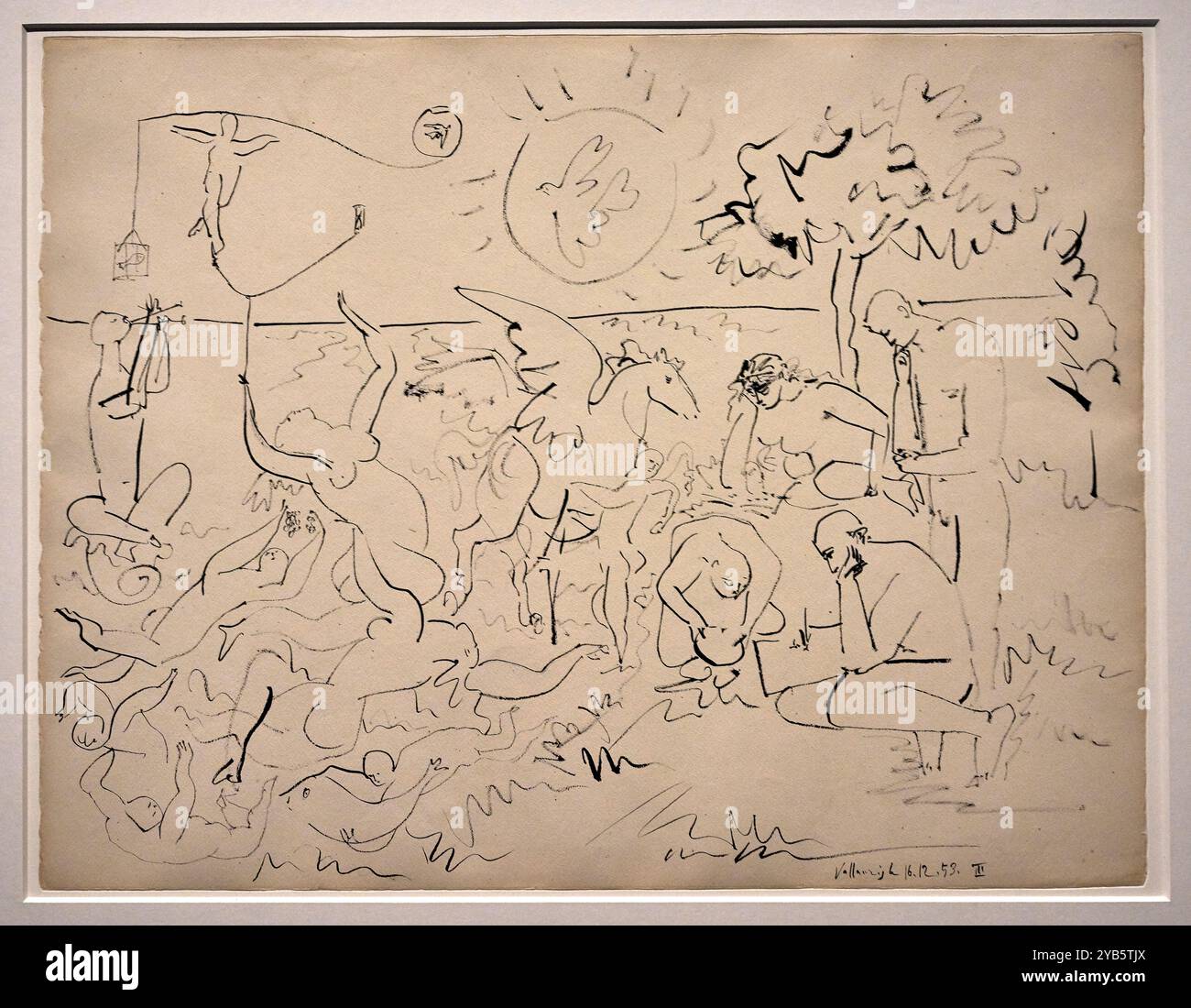 La Paix - inchiostro su carta - Pablo Picasso - 1953 - Pargi, Musee National Picasso Foto Stock