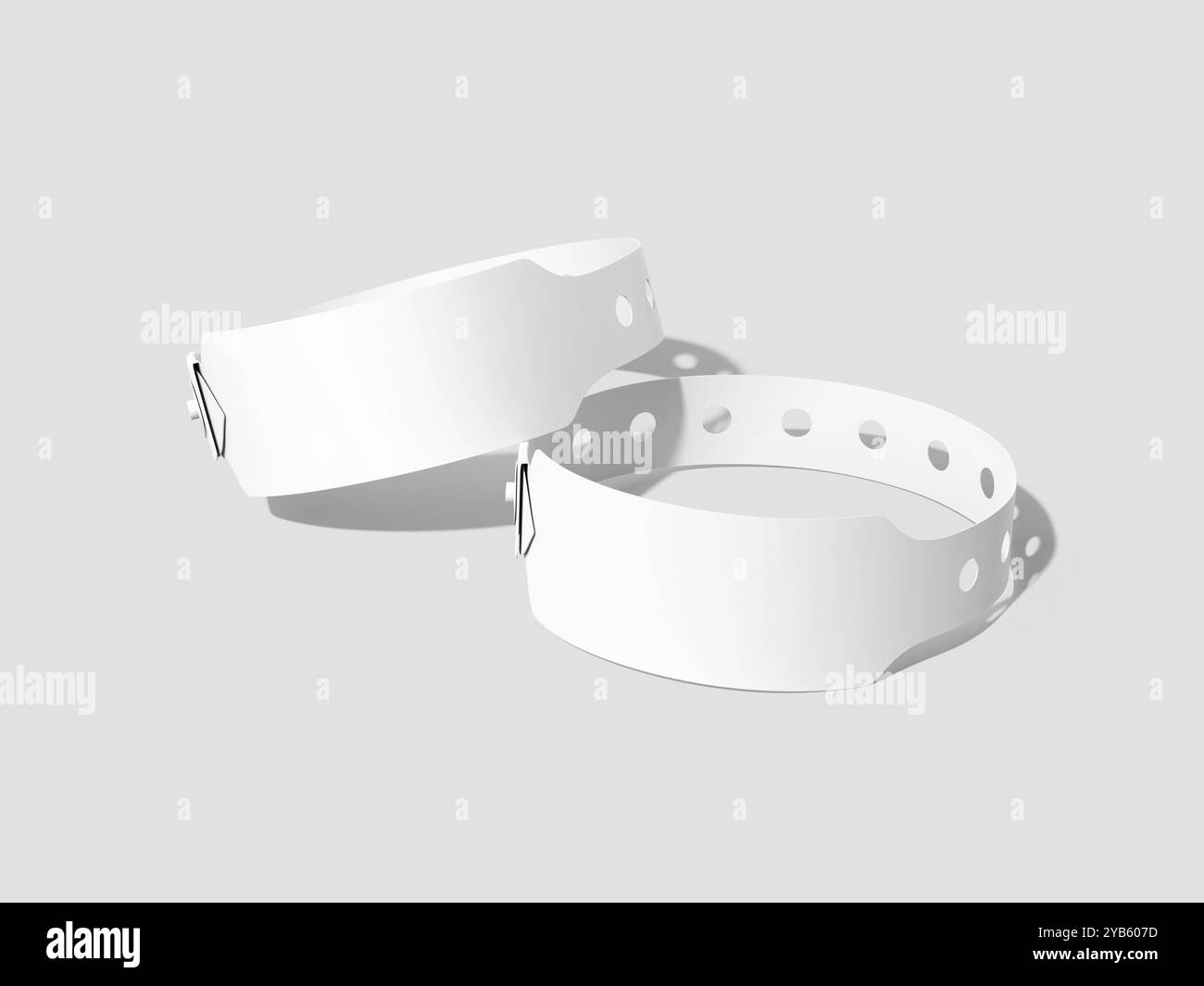 Rendering 3D con braccialetto in carta vuoto Foto Stock