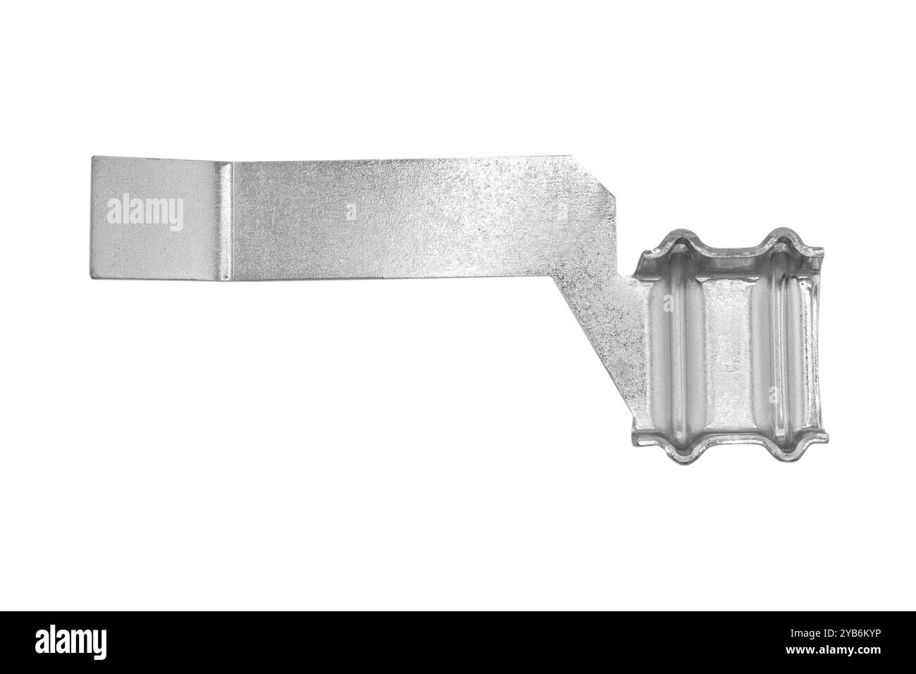 Parte in acciaio zincato di alta qualità o alluminio e acciaio inox. Stampi in alluminio realizzati con macchina ad iniezione ad alta pressione isolata su bianco Foto Stock