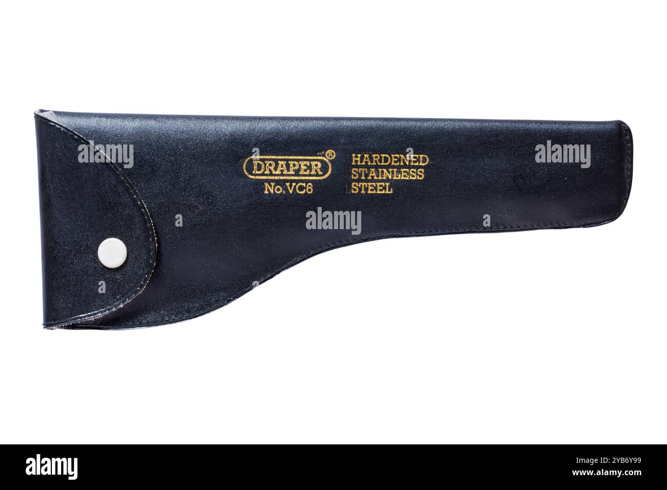 Custodia con calibro a corsoio in acciaio inox temprato, calibro tecnico, di Draper the Tool Company isolato su sfondo bianco Foto Stock