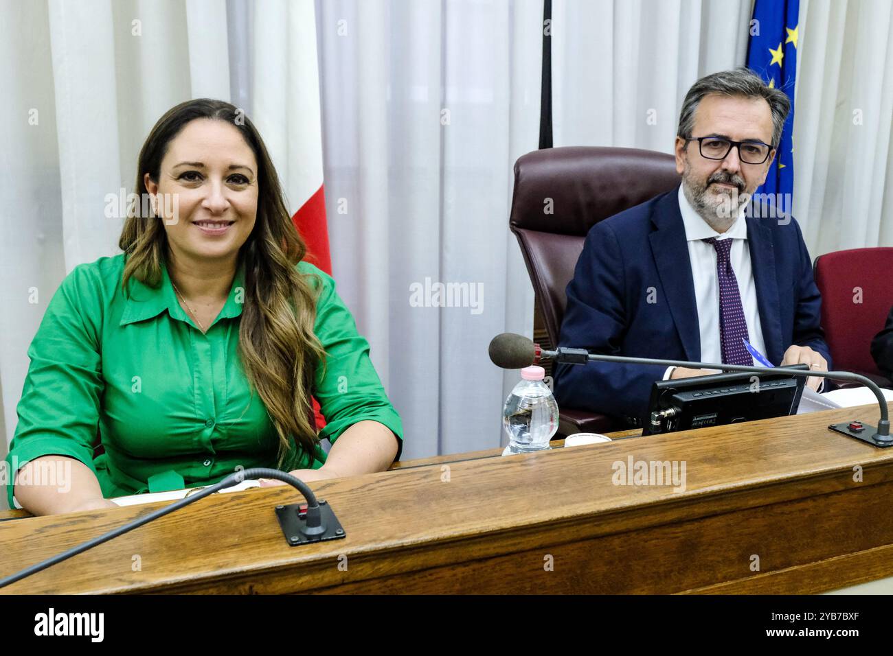 Laura Sgr&#xf2; avvocato della famiglia Orlandi in audizione davanti alla Commissione lamentare d'inchiesta sulla scomparsa Manuela Orlandi, Mirella Gregori presieduta da Andrea De Priamo tenutasi presso gli uffici distaccati della camera dei deputati presso Palazzo San Macuto a Roma, Gioved&#xec; 17 ottobre 2924 (foto Mauro Scrobogna/LaPresse) Laura Sgr&#xf2; avvocato della famiglia Orlandi in udienza dinanzi alla commissione parlamentare d'inchiesta sulla scomparsa di Manuela Orlandi, Mirella Gregori presieduta da Andrea De Priamo, tenutasi presso le succursali della camera di Depu Foto Stock