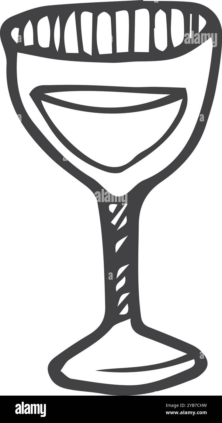 Bicchiere di vino. Icona della barra. Simbolo della bevanda Illustrazione Vettoriale