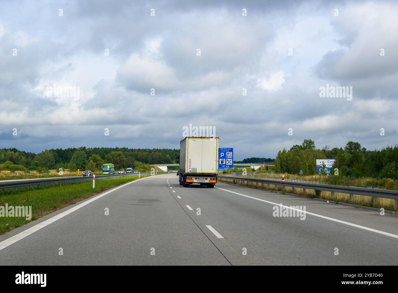 A1, Polonia - 17 settembre 2022 - l'autostrada A1 (autostrada Amber), un'autostrada nord-sud in Polonia Foto Stock