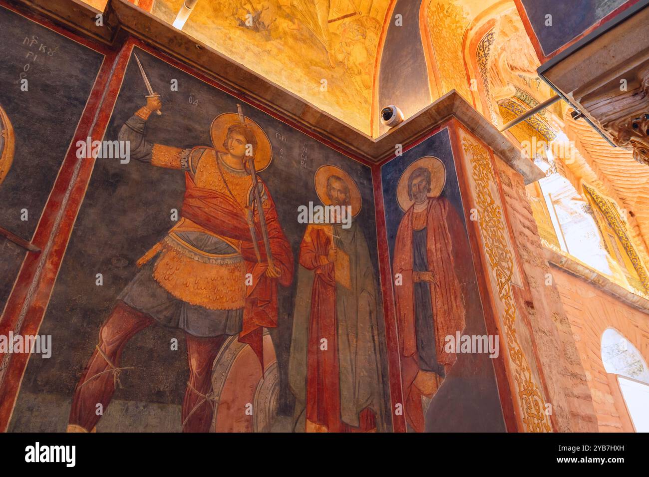Vista interna della chiesa di Chora o della moschea di Kariye. Edifici bizantini a Istanbul. Istanbul Turchia - 8.17.2024 Foto Stock