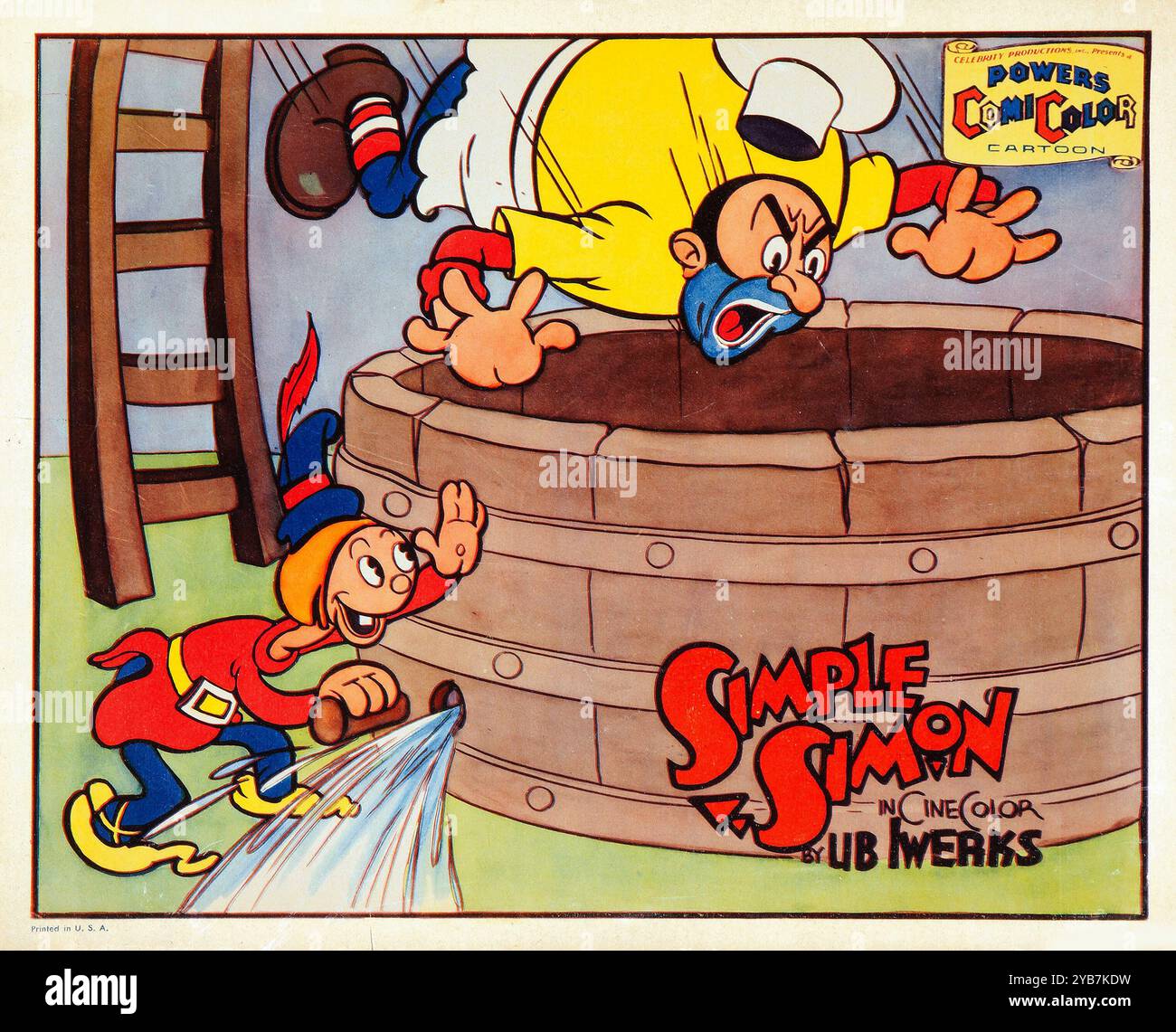 Simple Simon (Celebrity Productions, 1935). Lobby Card - Powers ComiColor Cartoon, UB Iwerks Production Foto Stock