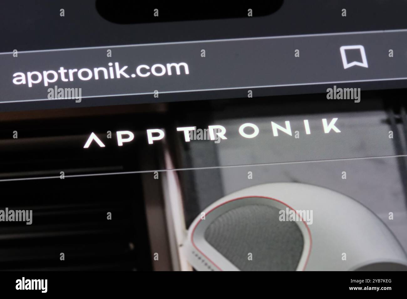 Logo del marchio aziendale Apptronik sul sito Web. Un'azienda di robot Foto Stock