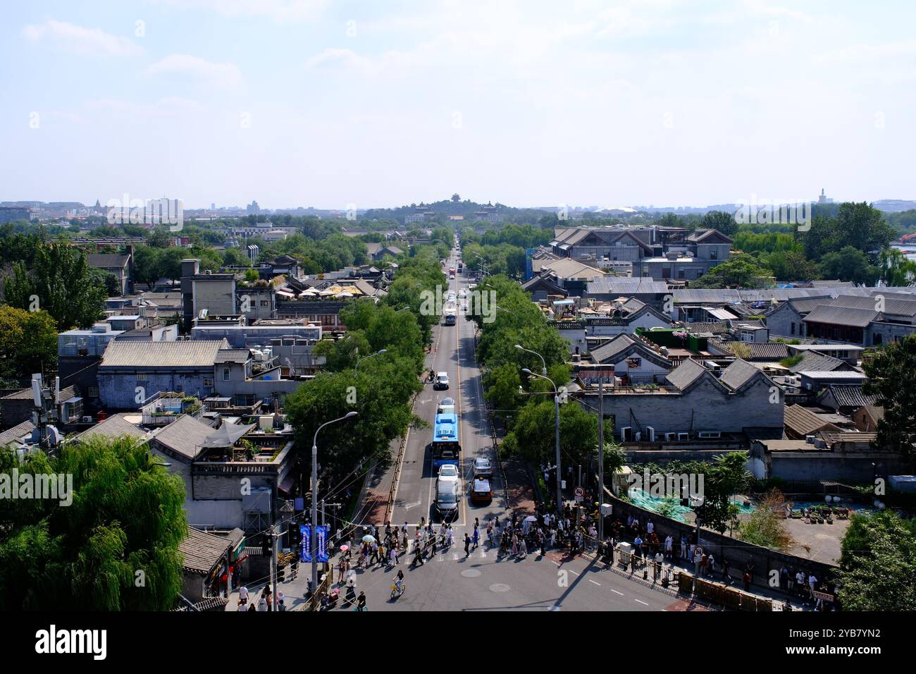 Pechino, Cina-17 settembre 2024: Beijing Central Axis Road a Pechino, Cina Foto Stock