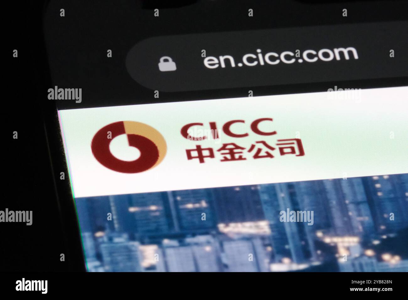 Shanghai, Cina - 20 agosto 2024: Logo China International Capital Corporation (CICC) Foto Stock