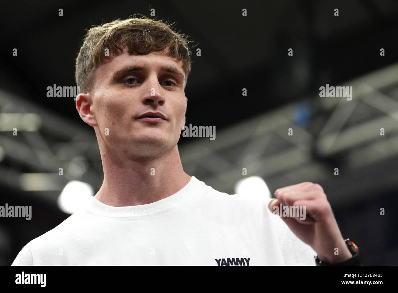 Sam Hickey durante un allenamento multimediale alla Peacock Gym di Londra. Data foto: Giovedì 17 ottobre 2024. Foto Stock