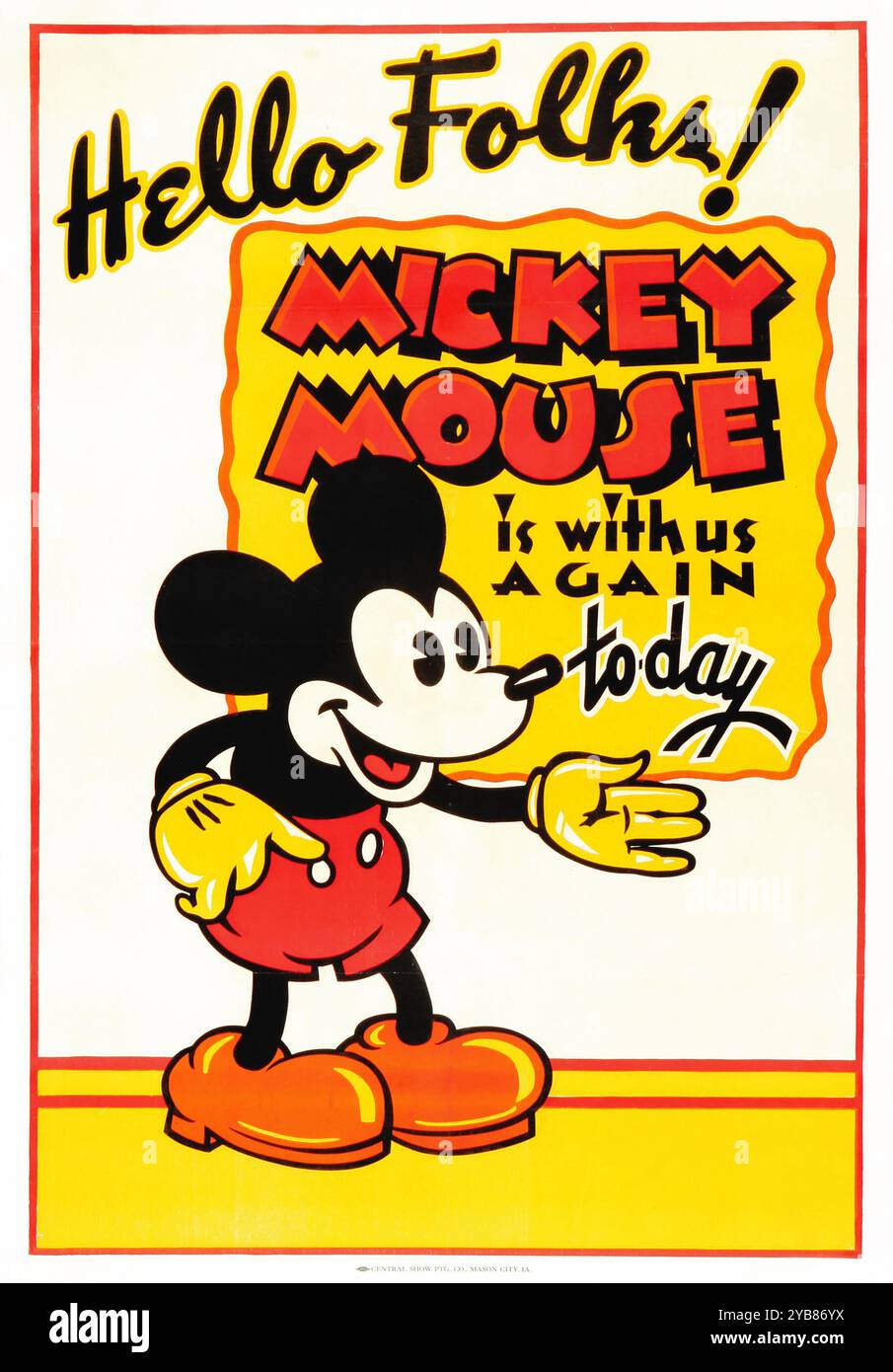 Salve, gente! Topolino è di nuovo con noi oggi - poster stock (Columbia, 1932) stampato in U.S.A.j Foto Stock