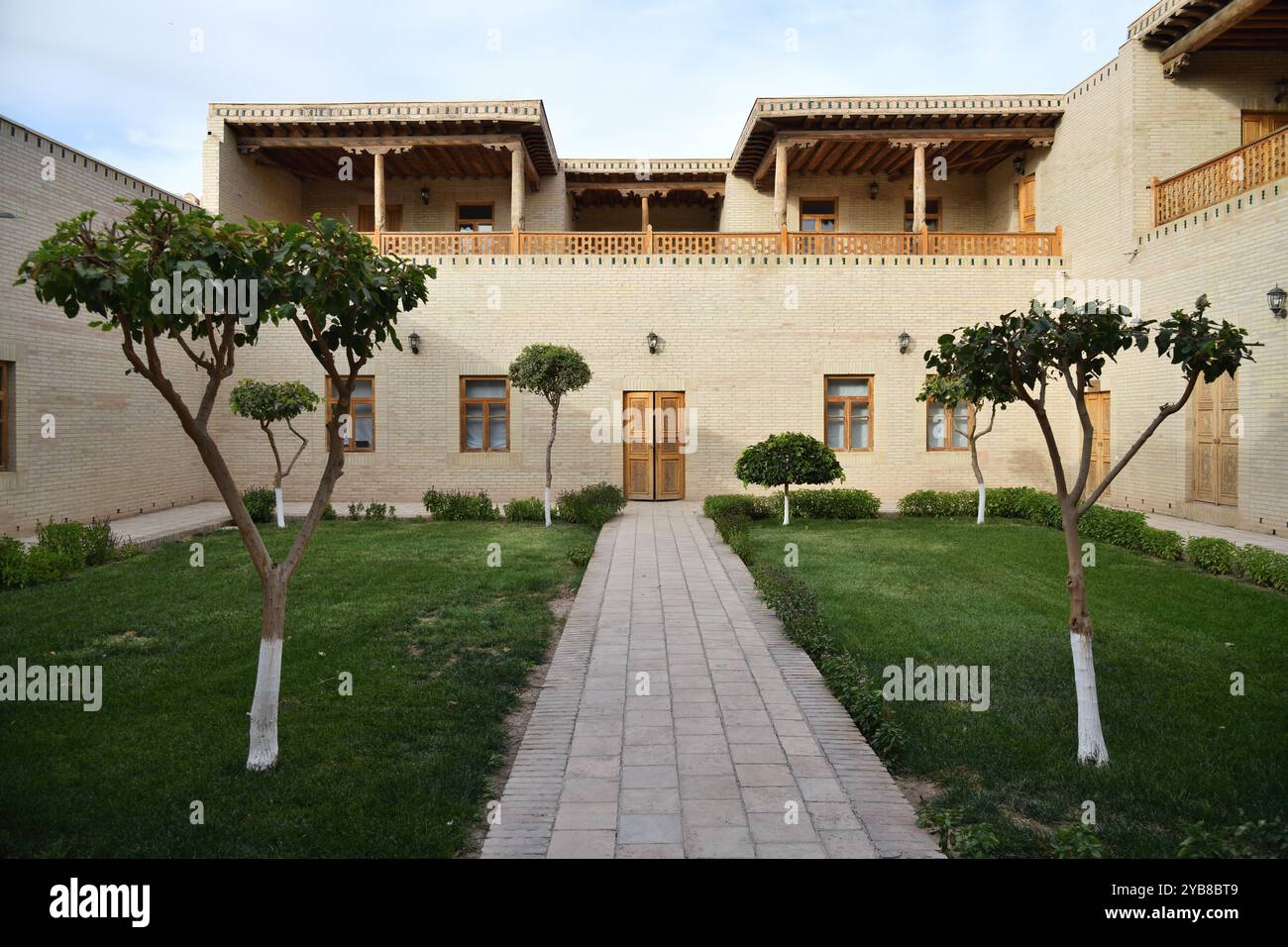 Cortile del complesso Besh Khovli. XIX secolo. Khiva. Uzbekistan Foto Stock