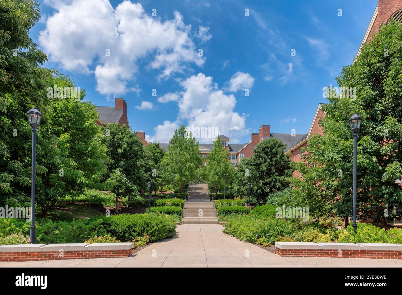 Il campus della Penn State University in estate, nelle giornate di sole, State College, Pennsylvania. Foto Stock