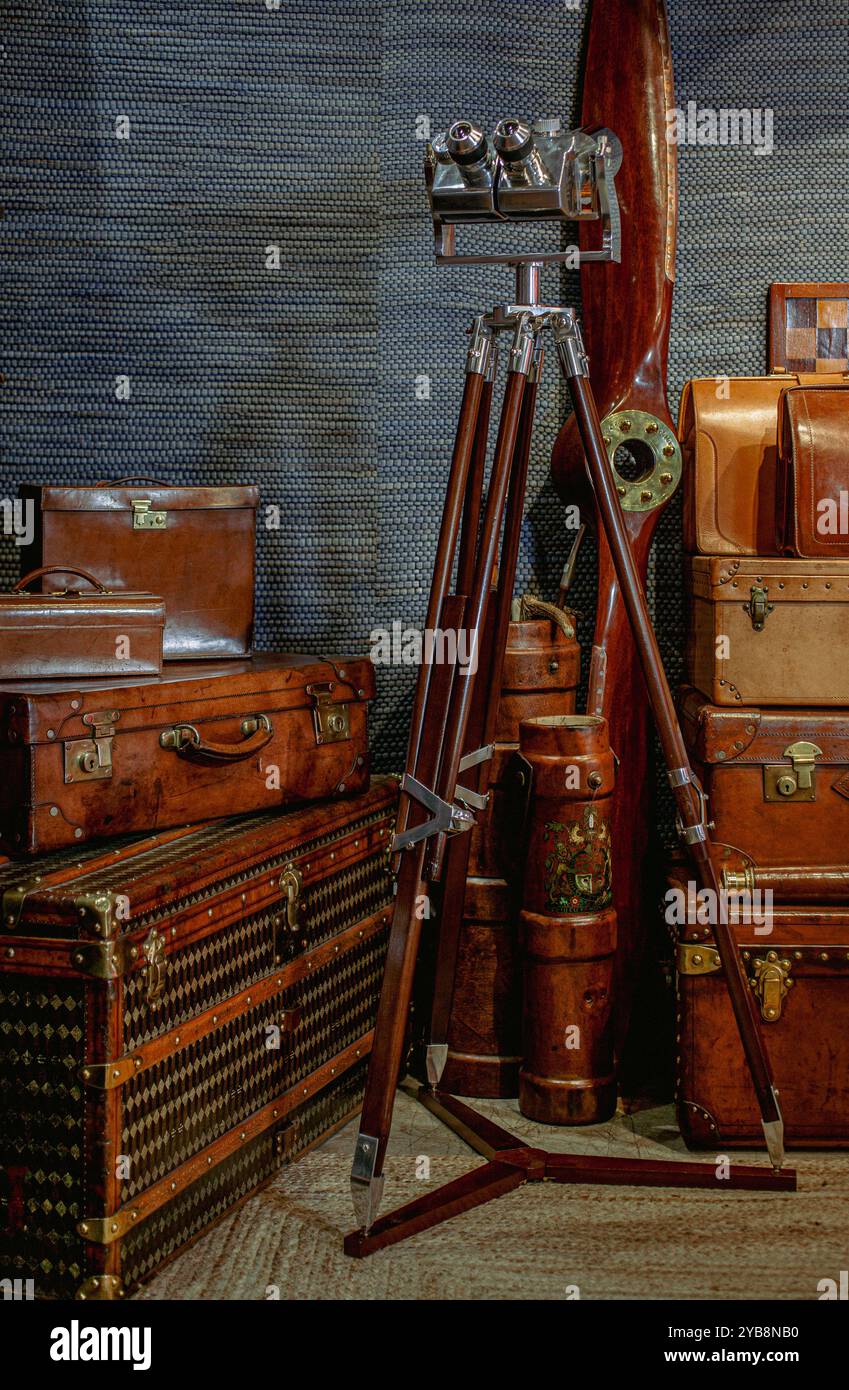 Articoli in pelle vintage Bentleys London Foto Stock