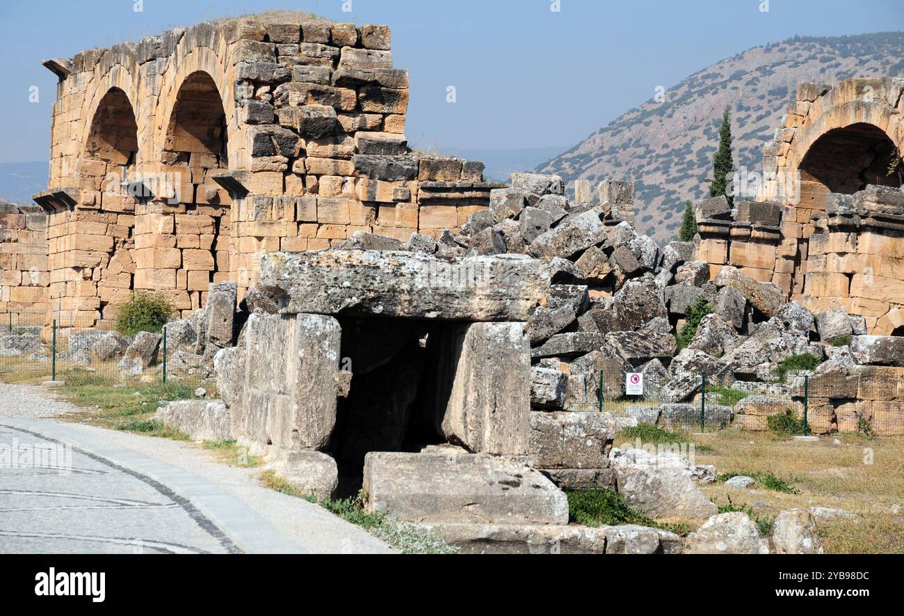 Antica città di Hierapolis - Denizli - TURCHIA Foto Stock