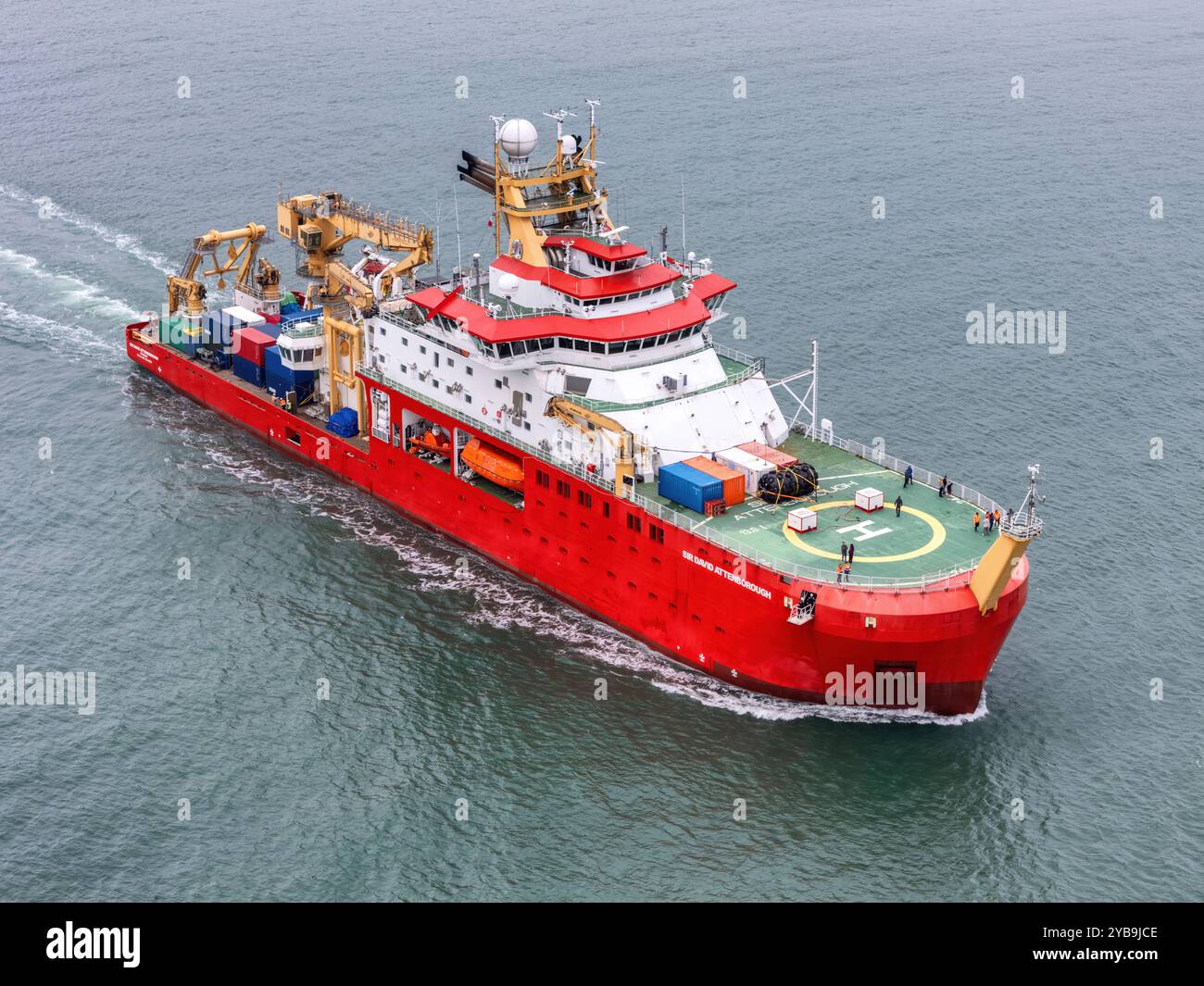 La Royal Research Ship (RRS) Sir David Attenborough è gestita dal British Antarctic Survey. Foto Stock