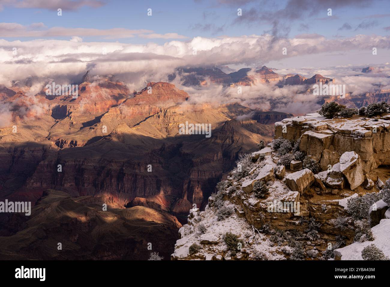 Il Parco Nazionale del Grand Canyon in Arizona è un sito Patrimonio dell'Umanità ed è considerato una delle meraviglie naturali del mondo Foto Stock