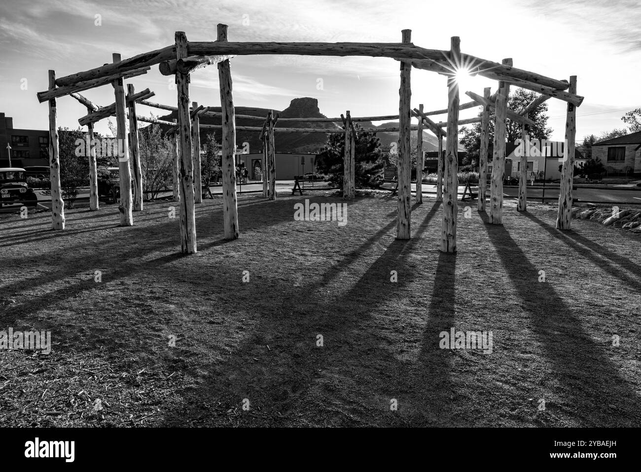 Pergolato nativo americano nel Golden History Park - Golden, Colorado, Stati Uniti [B&N Image] Foto Stock
