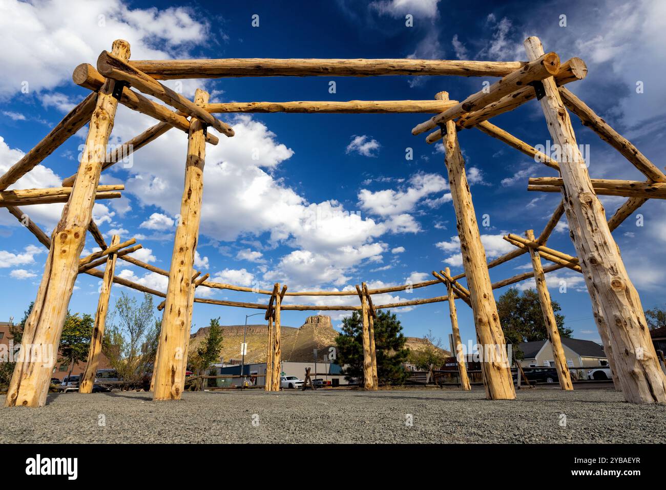 Porticciolo nativo americano nel Golden History Park - Golden, Colorado, Stati Uniti Foto Stock