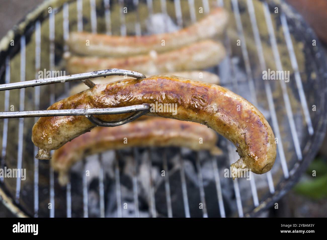 Turingian Rostbratwurst alla griglia, Turingian bratwurst alla griglia Foto Stock