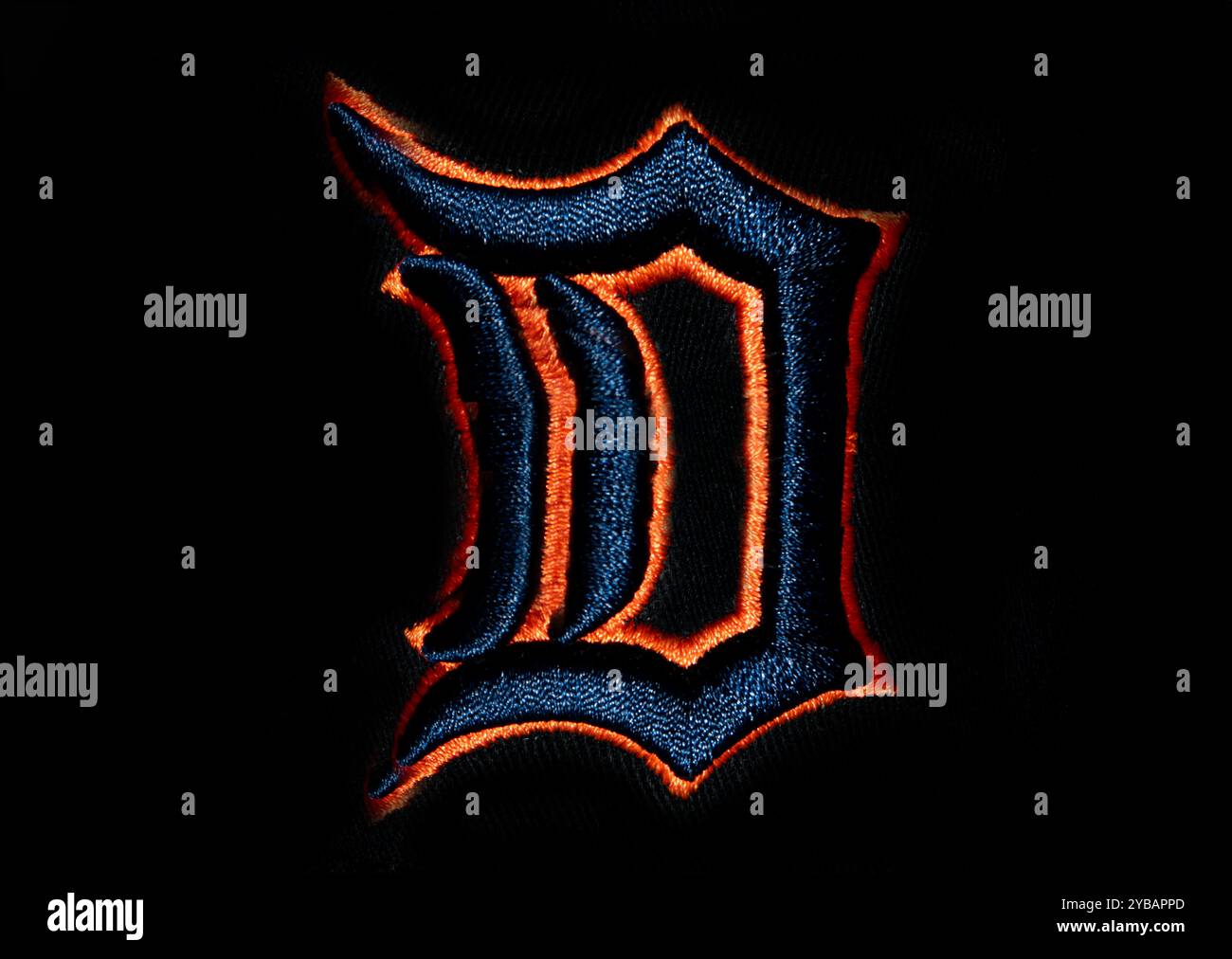 Logo D in corso Foto Stock