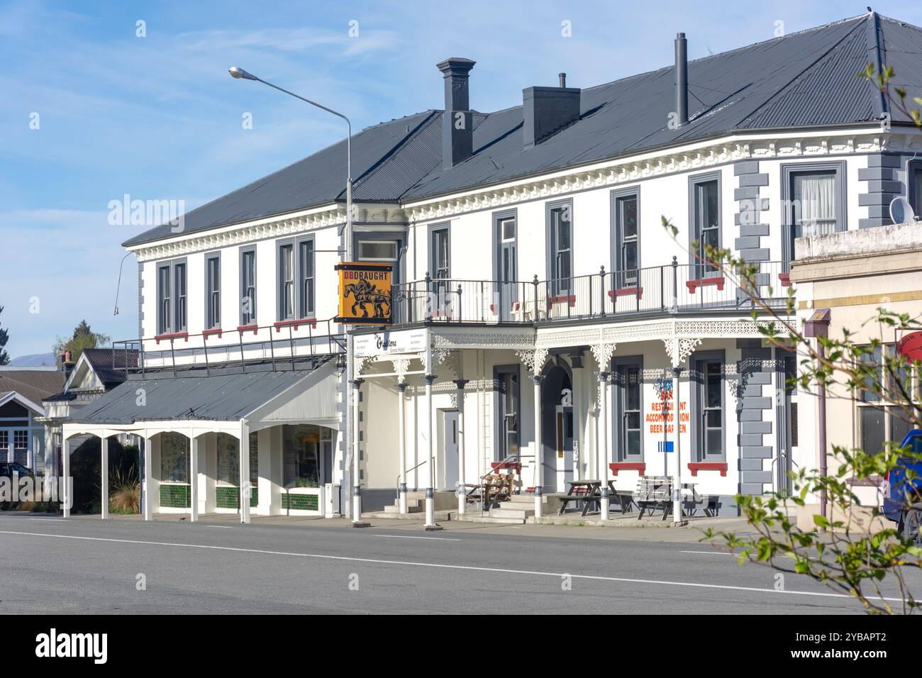 Gladstone Grand Hotel, Main Street, Fairlee, Mackenzie District, Canterbury, isola del Sud, nuova Zelanda Foto Stock