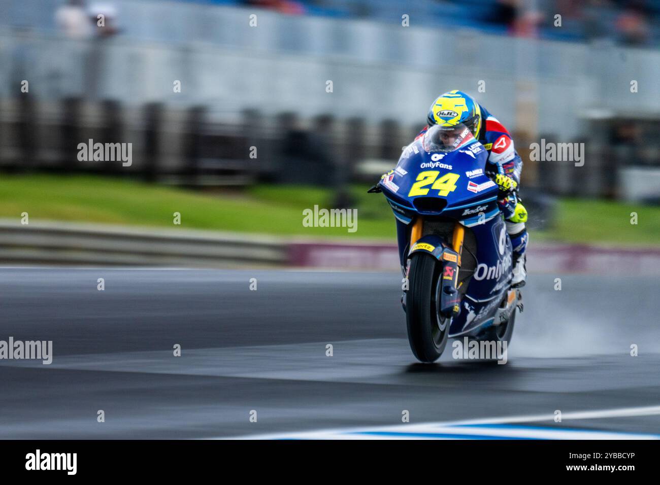 Phillip Island, Victoria, Australia. 18 ottobre 2024. Durante il venerdì al Qatar Airways Australian Motorcycle Grand Prix 2024. (Credit Image: © James Forrester/ZUMA Press Wire) SOLO PER USO EDITORIALE! Non per USO commerciale! Foto Stock