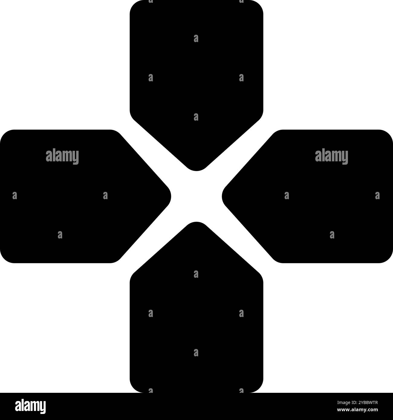 Design classico del controller di gioco D-Pad. Vettore. Illustrazione Vettoriale