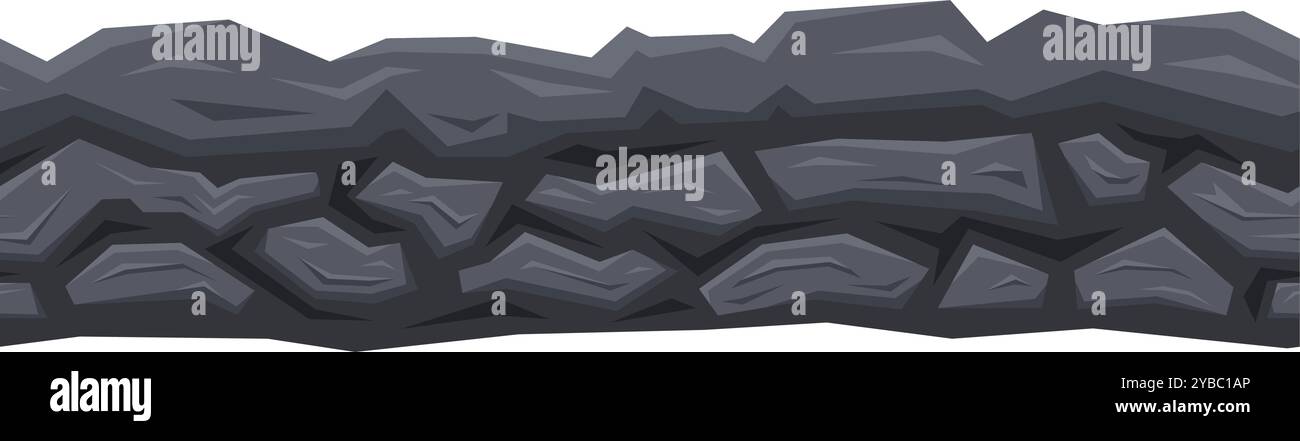 Superficie senza cuciture smerigliatura in pietra. Pavimento di roccia da gioco Illustrazione Vettoriale