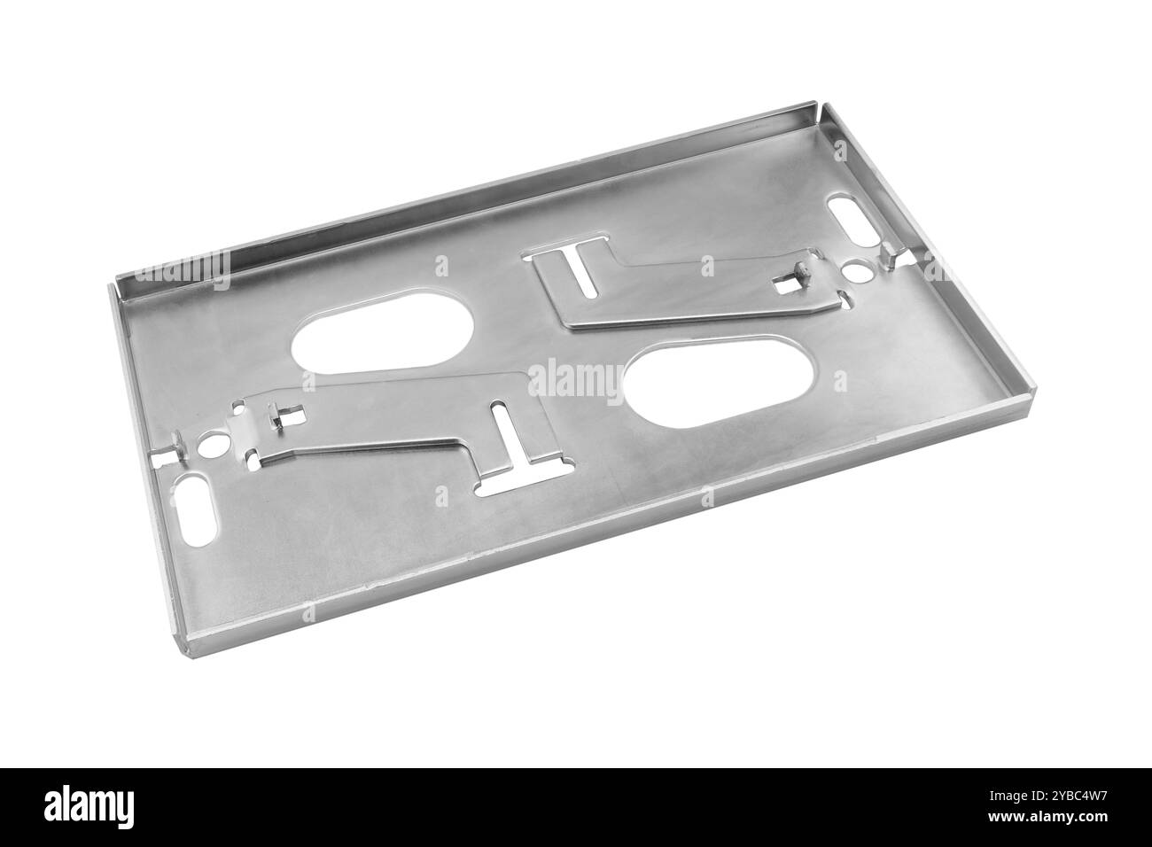 Parte in acciaio zincato di alta qualità o alluminio e acciaio inox. Stampi in alluminio realizzati con macchina ad iniezione ad alta pressione isolata su bianco Foto Stock