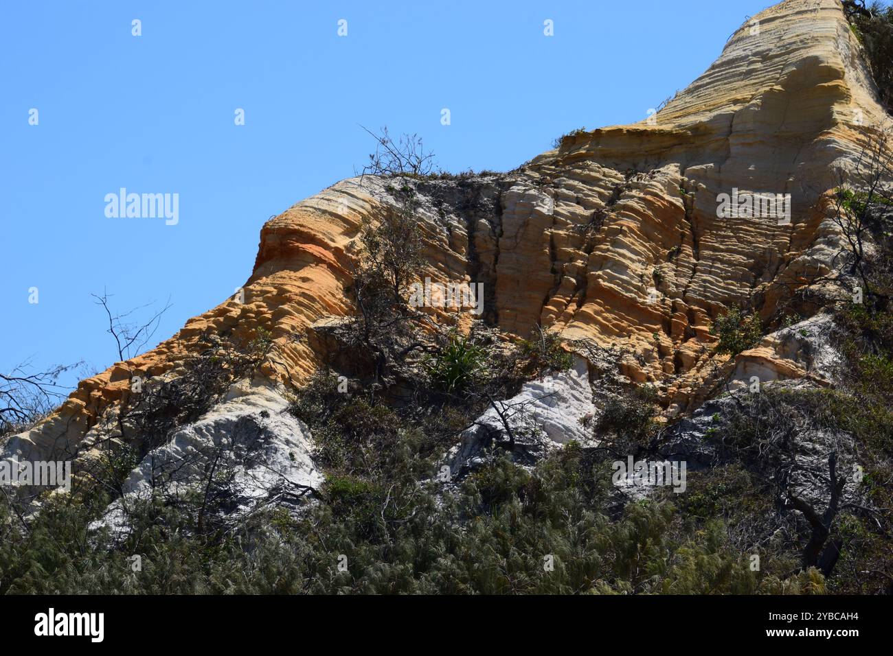 Pinnacoli di sabbia colorata isola K'gari Australia Foto Stock
