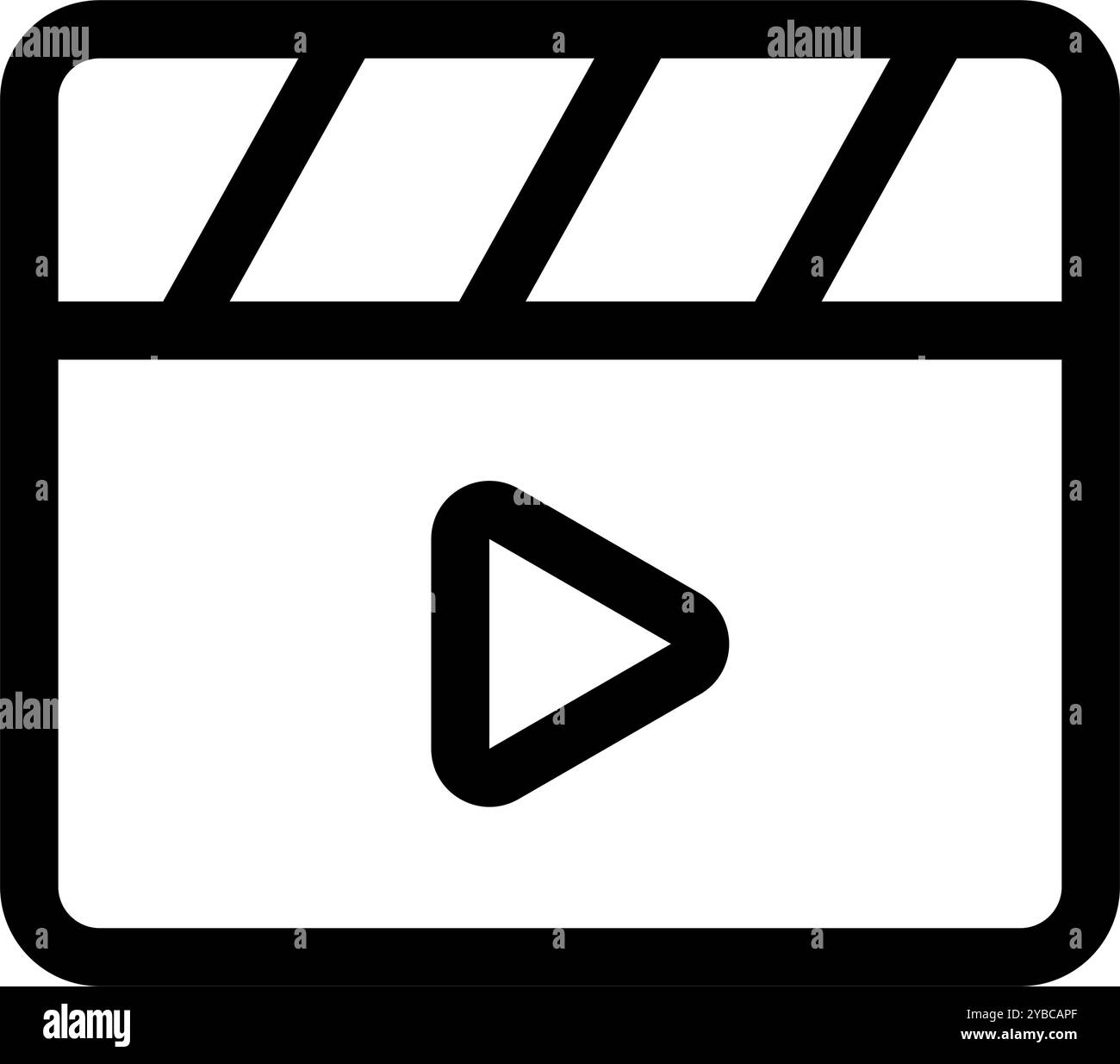 Semplice icona video. Icona filmato. Vettore modificabile. Illustrazione Vettoriale