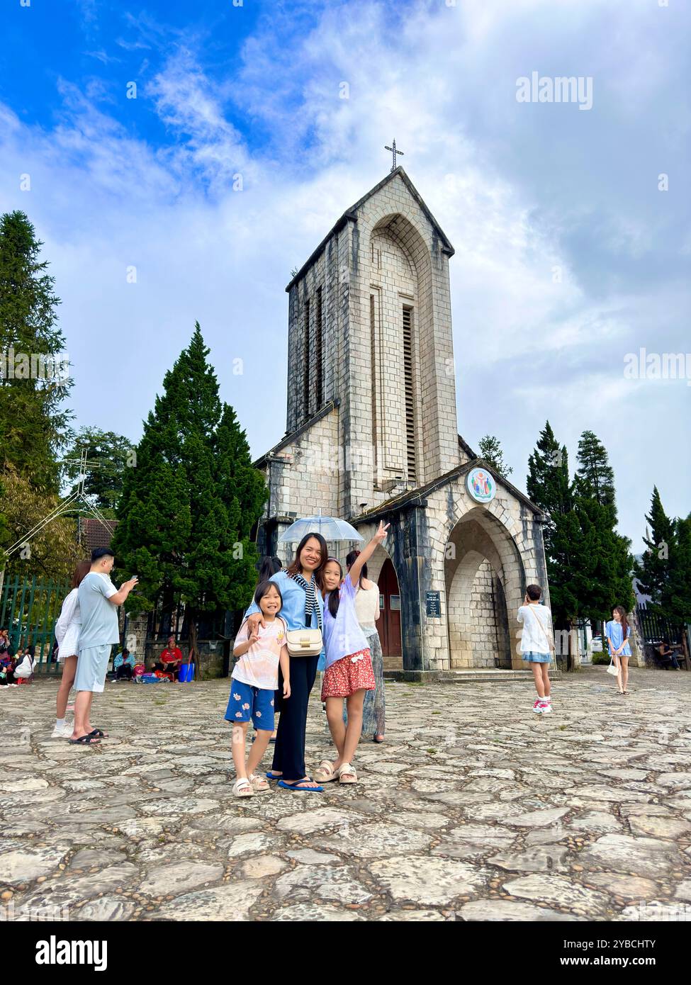 Sapa Stone Church - città di sa Pa, provincia di Lao Cai, Vietnam 25 agosto 2024 Foto Stock