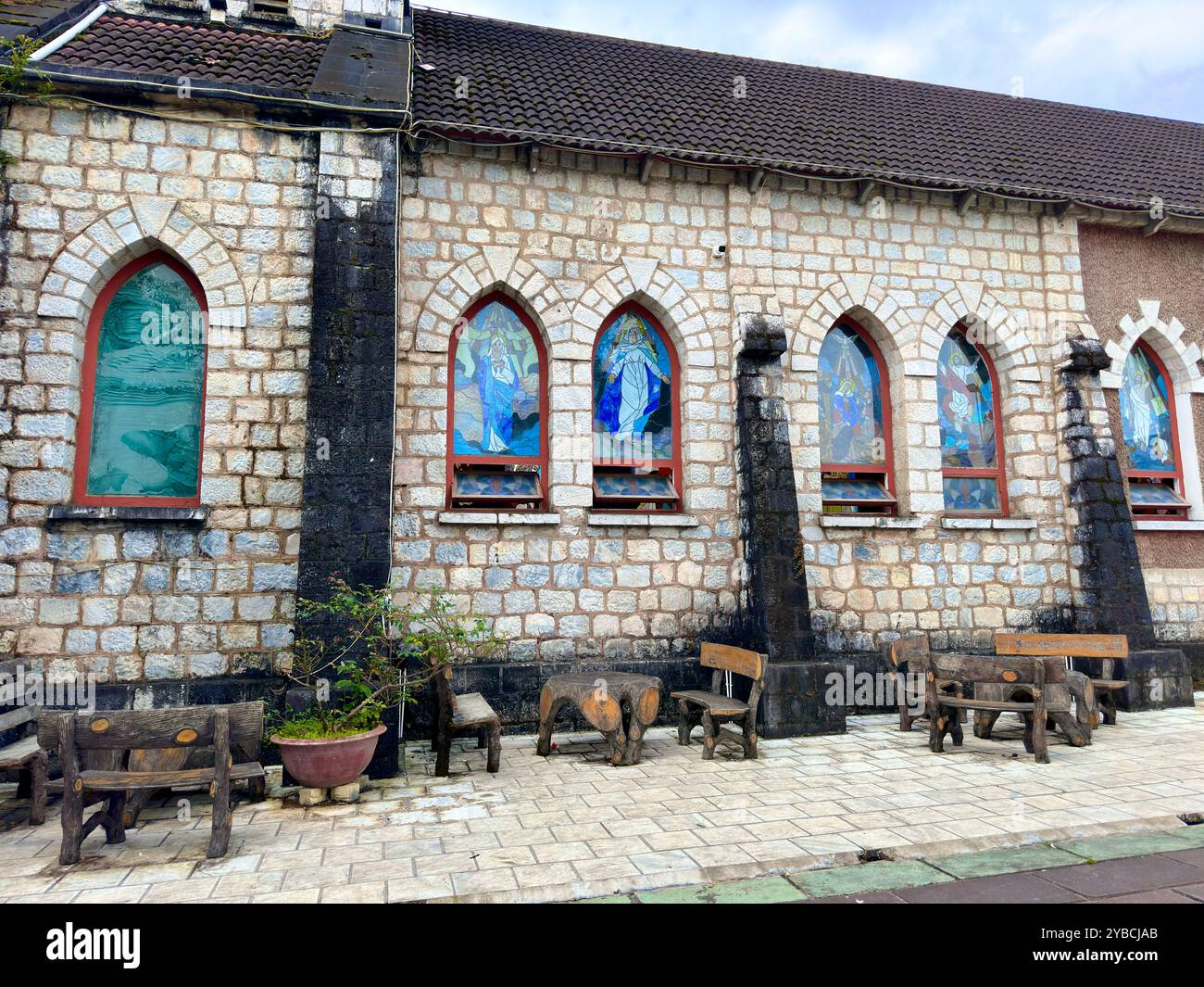 Sapa Stone Church - città di sa Pa, provincia di Lao Cai, Vietnam 25 agosto 2024 Foto Stock