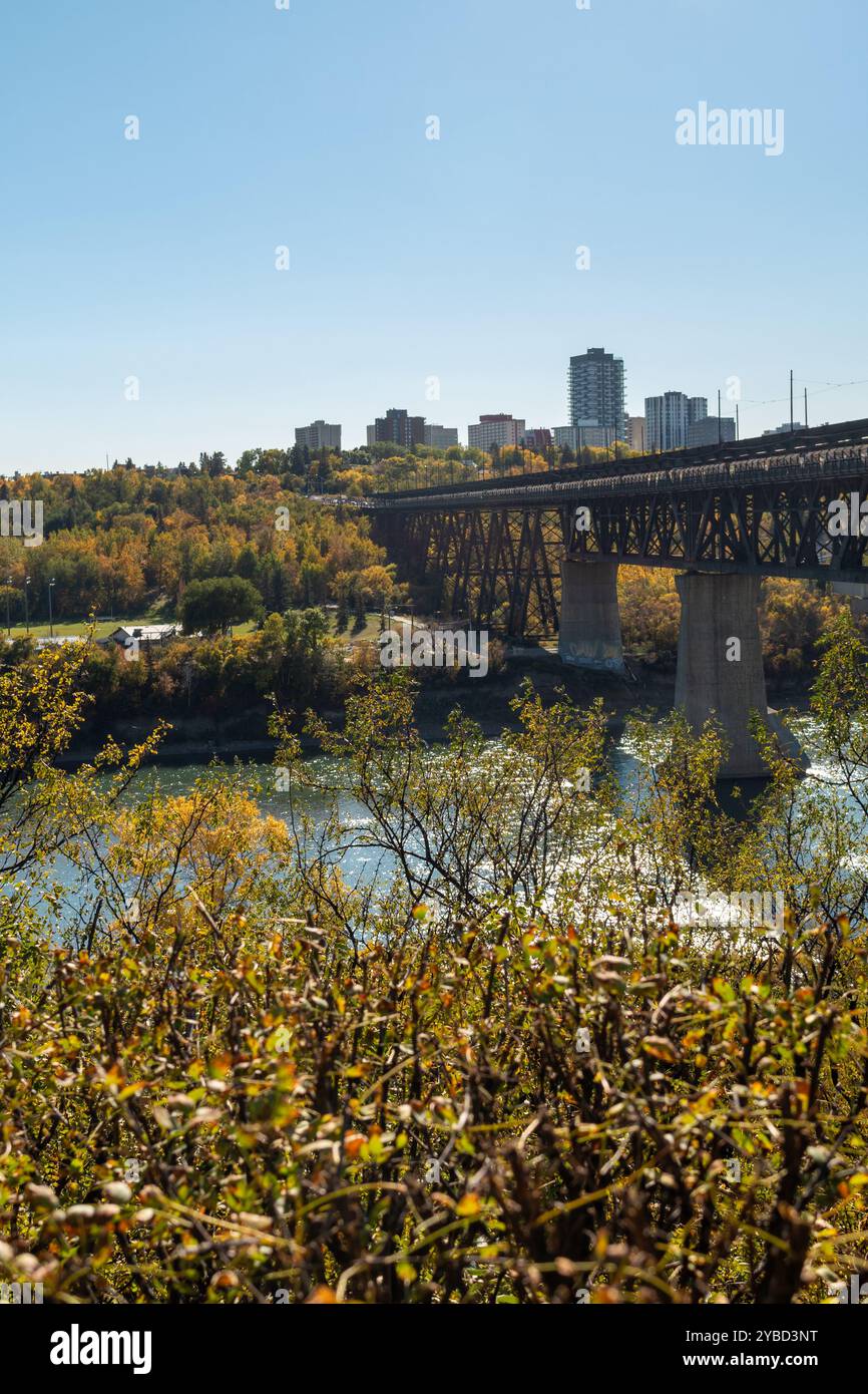 Ponte di alto livello a Edmonton, Alberta Foto Stock