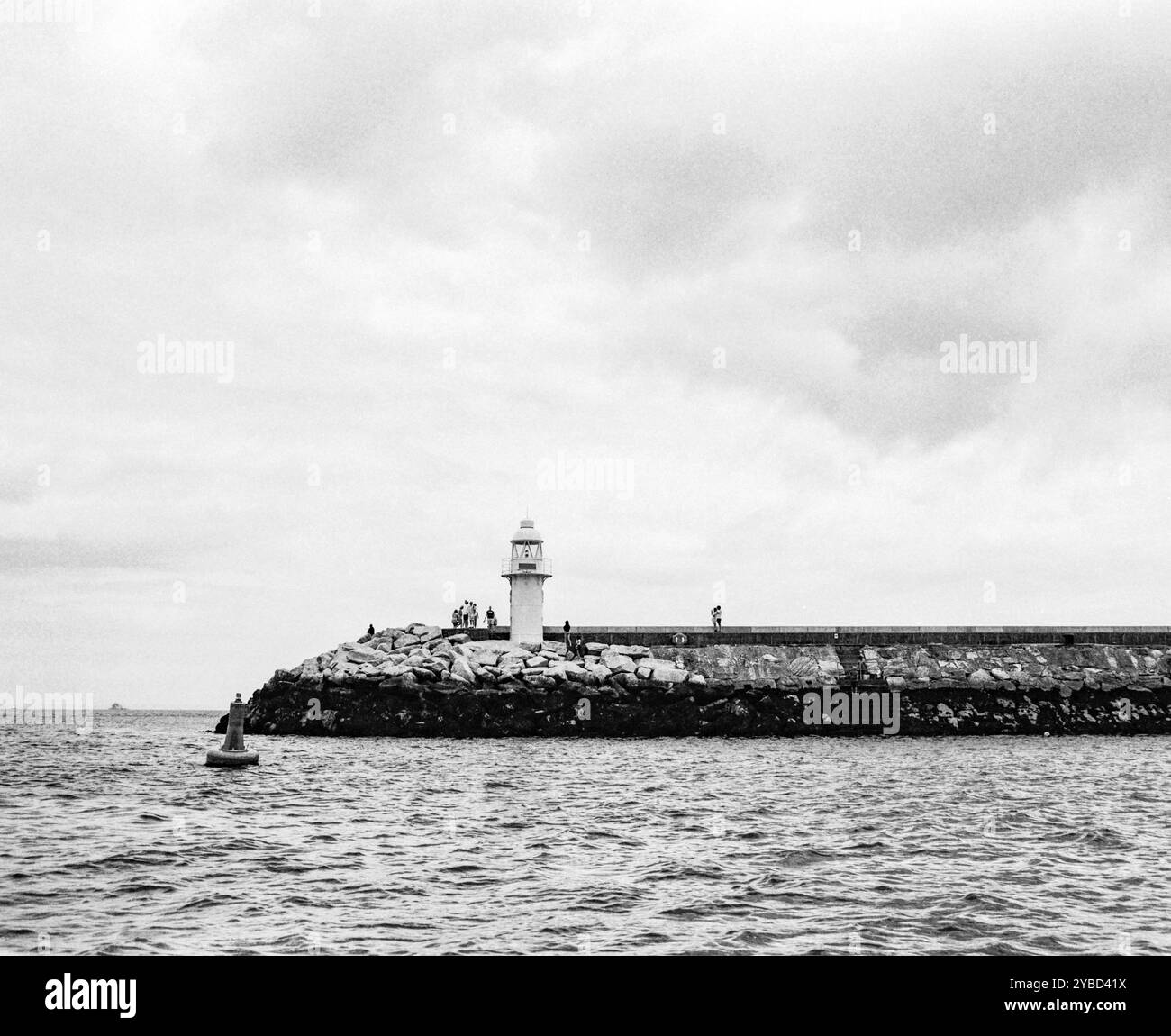 Brixham Breakwater Lighthouse, Brixham, Devon, Inghilterra, Regno Unito. Foto Stock