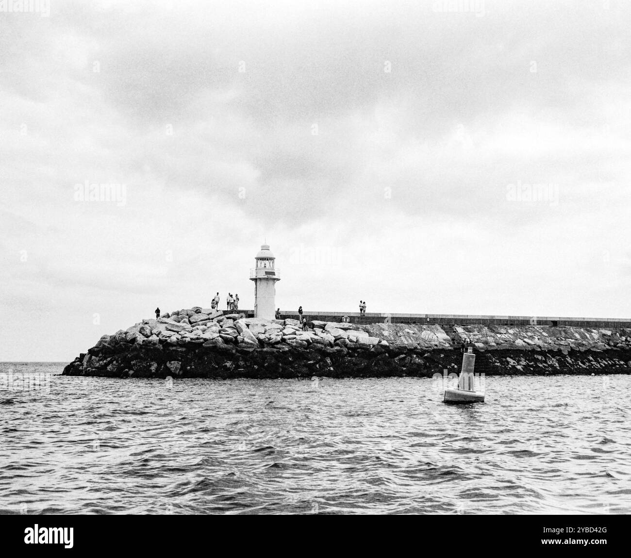 Brixham Breakwater Lighthouse, Brixham, Devon, Inghilterra, Regno Unito. Foto Stock