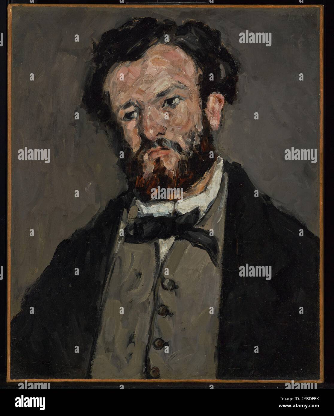Ritratto di Anthony Valabrègue, 1869-1871. Informazioni aggiuntive: Quando un membro della giuria al Salone di Parigi del 1866 vide per la prima volta il ritratto di Paul Cézanne del giornalista e critico Antony Valabrègue, esclamò che il ritratto non era dipinto con un coltello ma con una pistola. Anche se il Salon gli rifiutò l'ammissione, Cézanne continuò a dipingere molti ritratti del suo amico, incluso l'esempio presente, che si pensa siano stati dipinti tra il 1869 e il 1871. Foto Stock