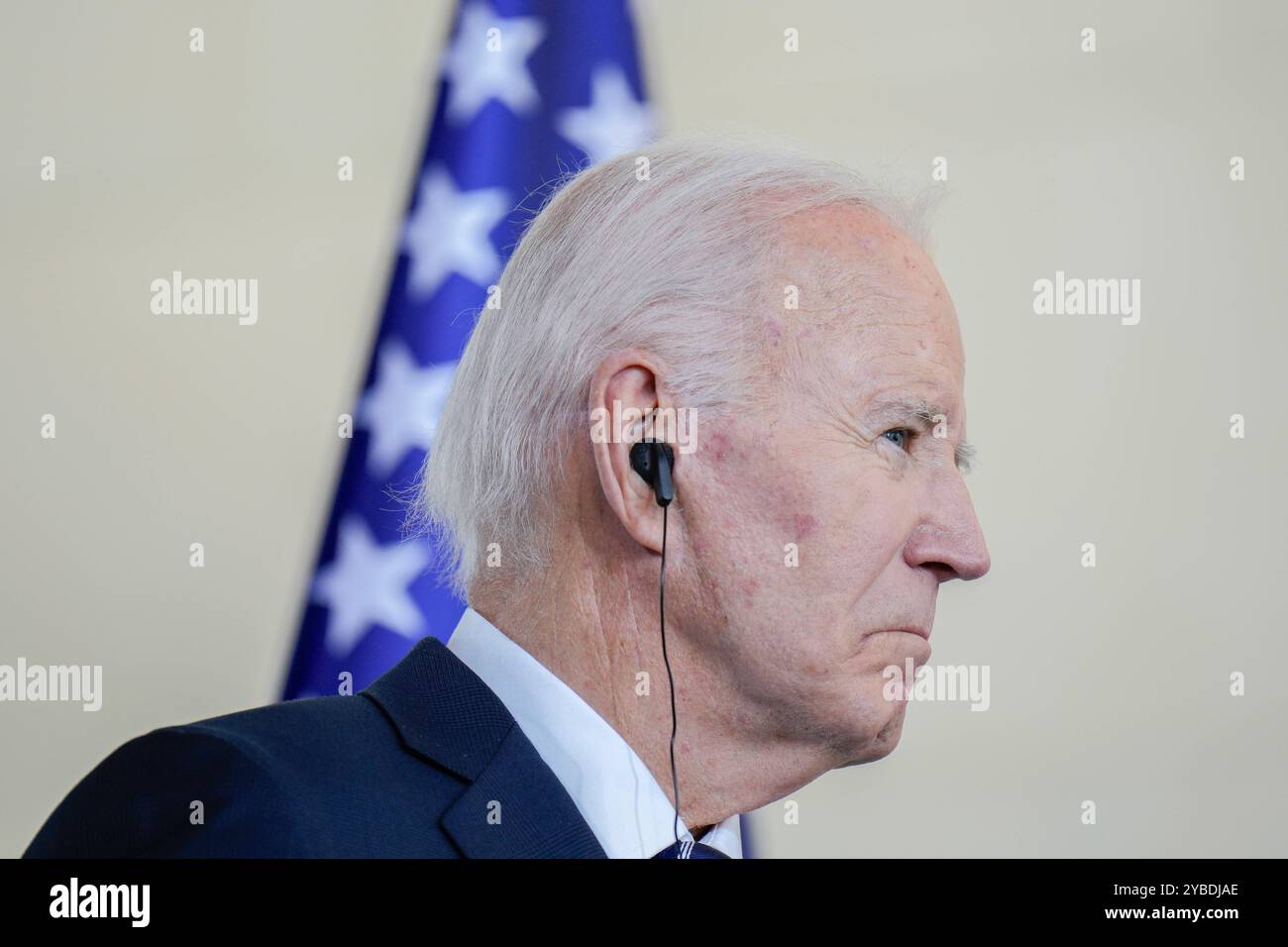 Staatsbesuch des amerikanischen Präsidenten, Joseph R. Biden Jr. Besuch des Präsidenten der Vereinigten Staaten von Amerika, Joseph R. Biden Jr., in Deutschland. Pressestatements des amerikanischen Präsidenten im Bundeskanzleramt Berlin Berlin GER *** visita di Stato del Presidente degli Stati Uniti d'America, Joseph R Biden Jr visita del Presidente degli Stati Uniti d'America, Joseph R Biden Jr, in Germania dichiarazioni stampa del Presidente americano presso la Cancelleria federale Berlino GER Foto Stock