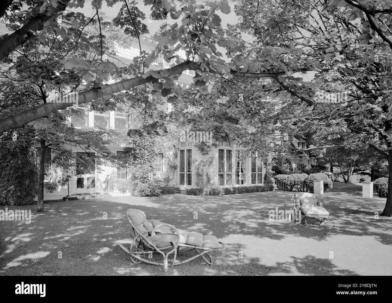 William S. Paley, residenza a Manhasset, Long Island, 1942. Foto Stock