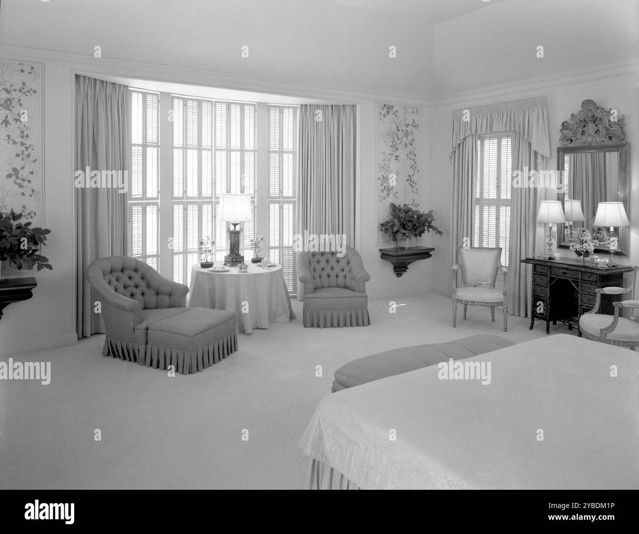 Dr. E Mrs. Leon Levy, residenza al 1409 S. Ocean Blvd., Palm Beach, 1959. Foto Stock