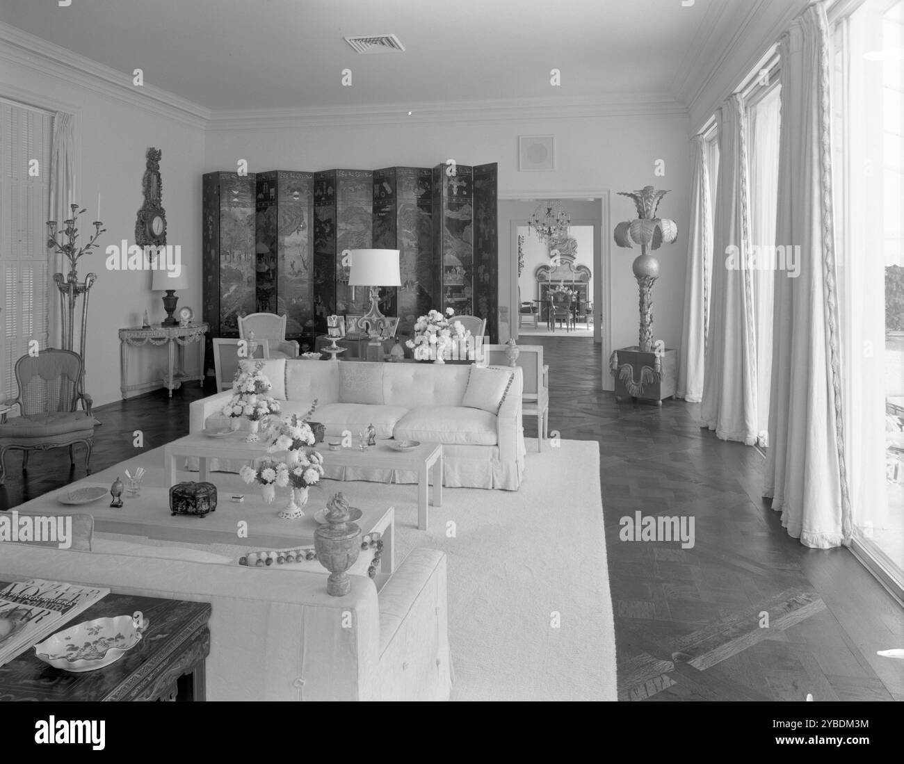 Dr. E Mrs. Leon Levy, residenza al 1409 S. Ocean Blvd., Palm Beach, 1959. Foto Stock