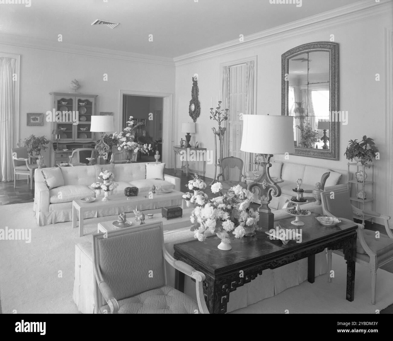 Dr. E Mrs. Leon Levy, residenza al 1409 S. Ocean Blvd., Palm Beach, 1959. Foto Stock