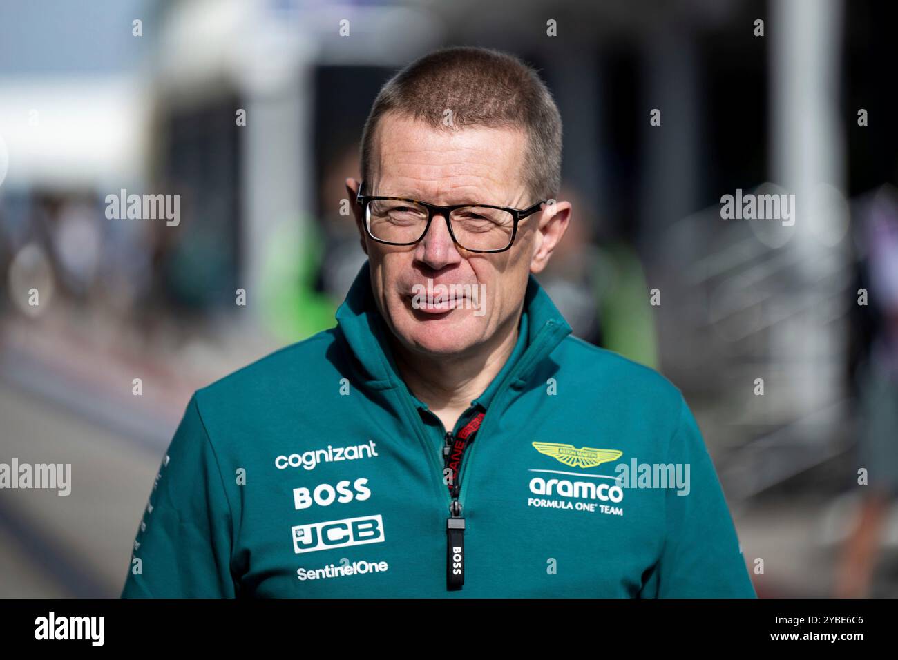 Andy Cowell (Aston Martin Aramco F1 Team, Group CEO), USA, Formel 1 Weltmeisterschaft, Pirelli Grand Prix der Vereinigten Staaten von Amerika, Circuit of the Americas Austin, Ankunft der Fahrer, 18.10.2024 foto: Eibner-Pressefoto/Michael Memmler Foto Stock