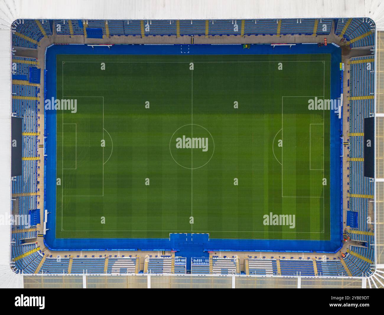 King Power Stadium, sede della squadra di calcio Leicester City Football Club. Immagine aerea. 6 settembre 2024. Foto Stock