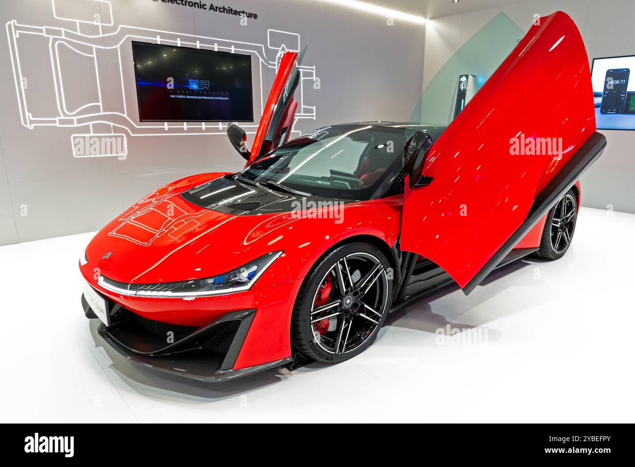 GAC Aion Hyper SSR Electric Supercar al Salone dell'automobile di Parigi. Parigi, Francia - 14 ottobre 2024 Foto Stock