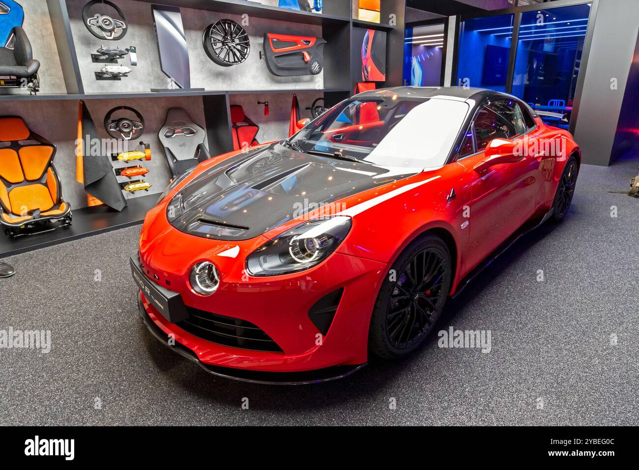 Alpine A110 R Turini al Motor Show di Parigi. Parigi, Francia - 14 ottobre 2024 Foto Stock
