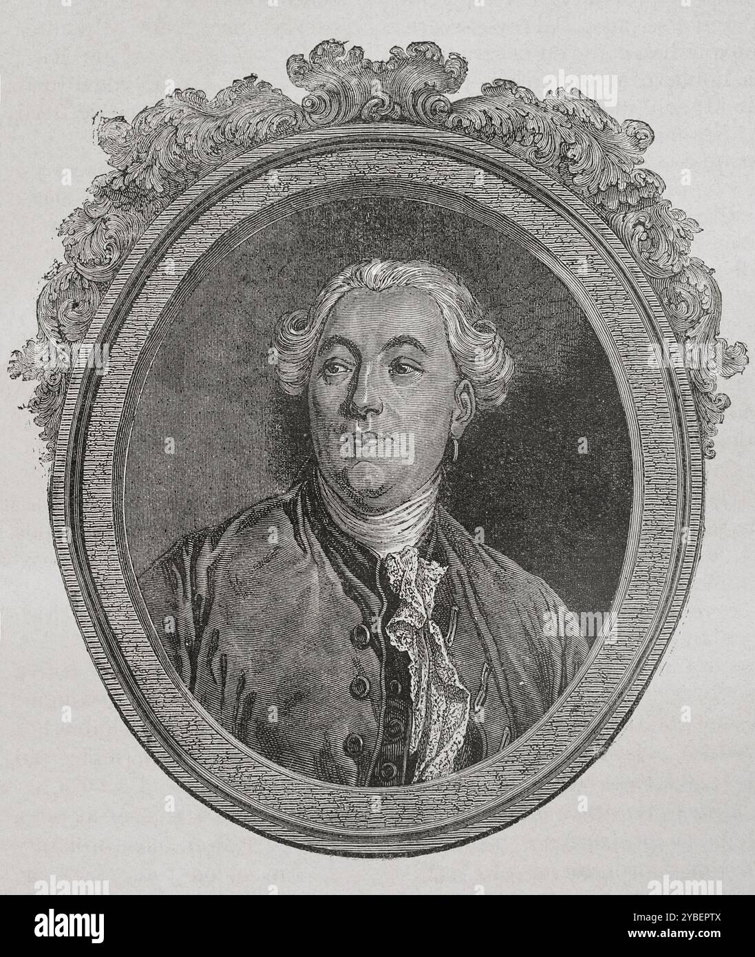 Jacques Necker (1732-1804). Banchiere e statista di Ginevra. Ministro delle Finanze del re Luigi XVI di Francia in tre occasioni. Verticale. Incisione. "Storia della Rivoluzione francese". Volume i, 1876. Foto Stock